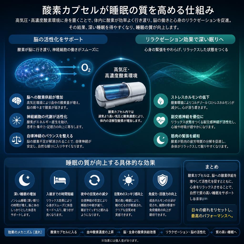 3. 酸素カプセルがもたらす睡眠効果