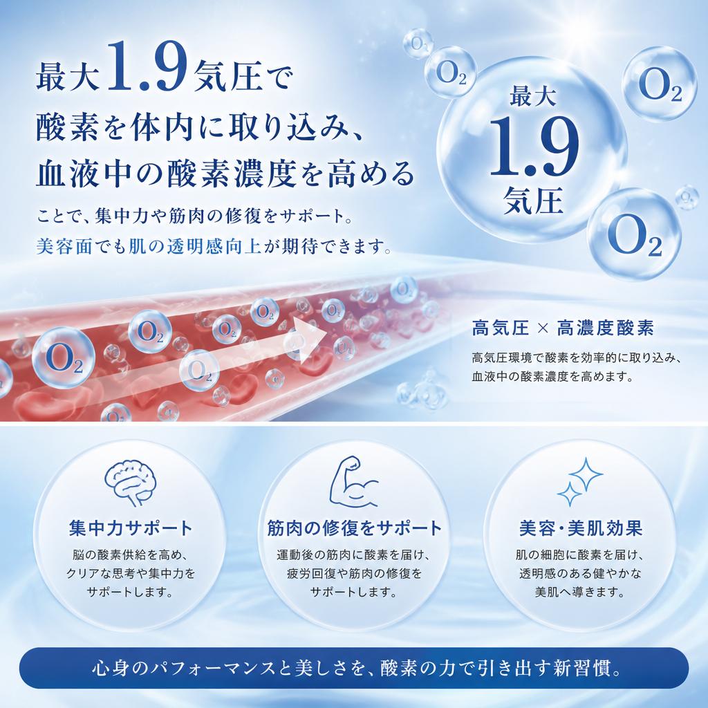 酸素カプセルで得られる健康効果